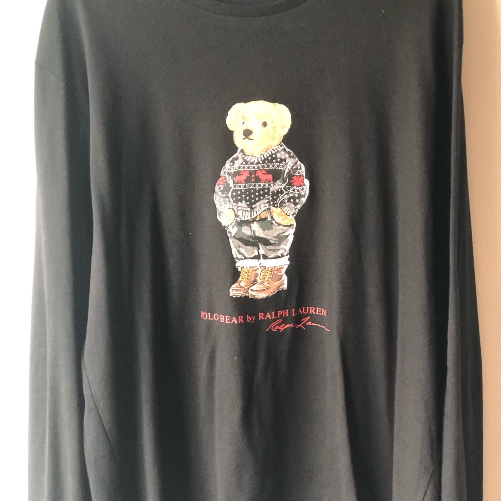 Ralph Lauren Black Polo Bear Long Sleeve Shirt